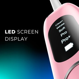 7AM2M Sonic Electric Toothbrush for Adults&Teens with LED Screen, 5 Modes, One Charge for 365 Days, 2 Minute Timer, with 8 Brush Heads and Travel Case (Pink)