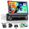Hikity Single Din Car Stereo Wireless Carplay Android Auto, 7‘’