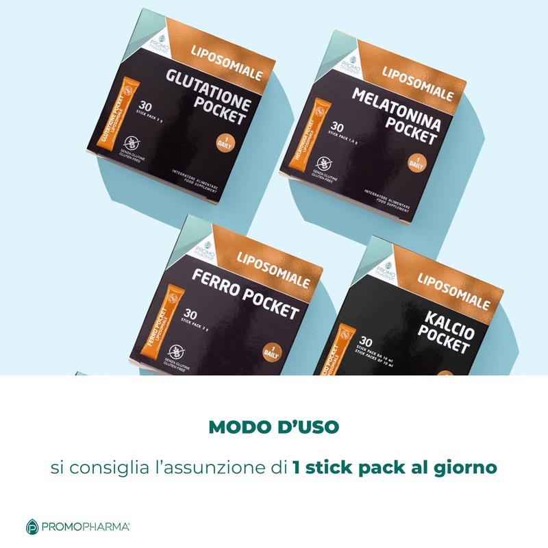 Glutatione Pocket - Integratore Antiossidante Liposomiale – Azione Detox e