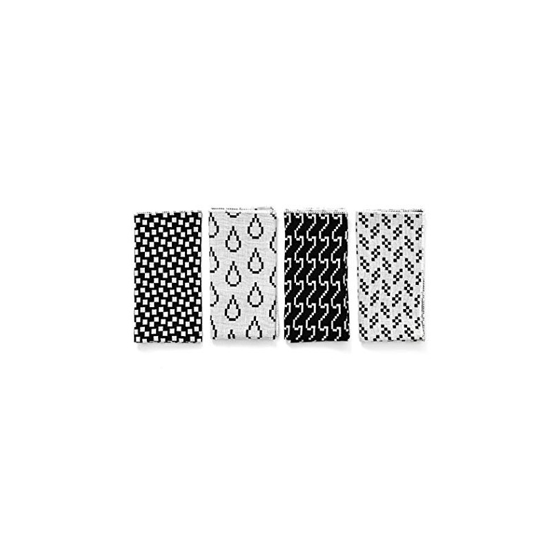 Areaware BITMAP TEXTILES | 4 Napkins | Susan Kare (Black/White)