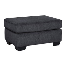 Signature Design by Ashley Altari Modern Rectangular Accent Ottoman, Dark Gray