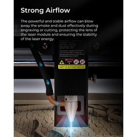 Creality Air Assist for Laser Engraver, 22 L/min Adjustable Air Assist Pump, Blow Away Smoke and Dust, Keep Cutting Clean, Suitable for Falcon 7.5W/10W, Falcon2/Falcon2 Pro Series Engraver Machine
