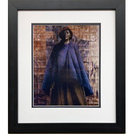 Charles Wilbert White Mother Courage II, 1974" CUSTOM FRAMED Black Art