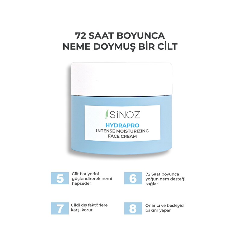 Sinoz,Hydrapro Intense Moisturizing Face Cream,50 ml
