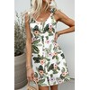 LUXVEER Summer Dresses for Women Floral Printed Casual Boho Beach