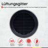 Steinberg14 Black Ventilation Grille 150 mm - Plastic Exhaust Grille
