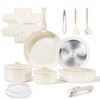 Chef Power Ceramic Cookware Set Non Toxic with Detachable Handles,