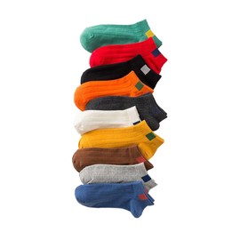 Baluue 10 Pairs Breathable Candy Color Low Cut Socks for Women Fashion Short Ankle Socks with Elastic Fit Versatile Breathable for Office School Sport and Casual Wear