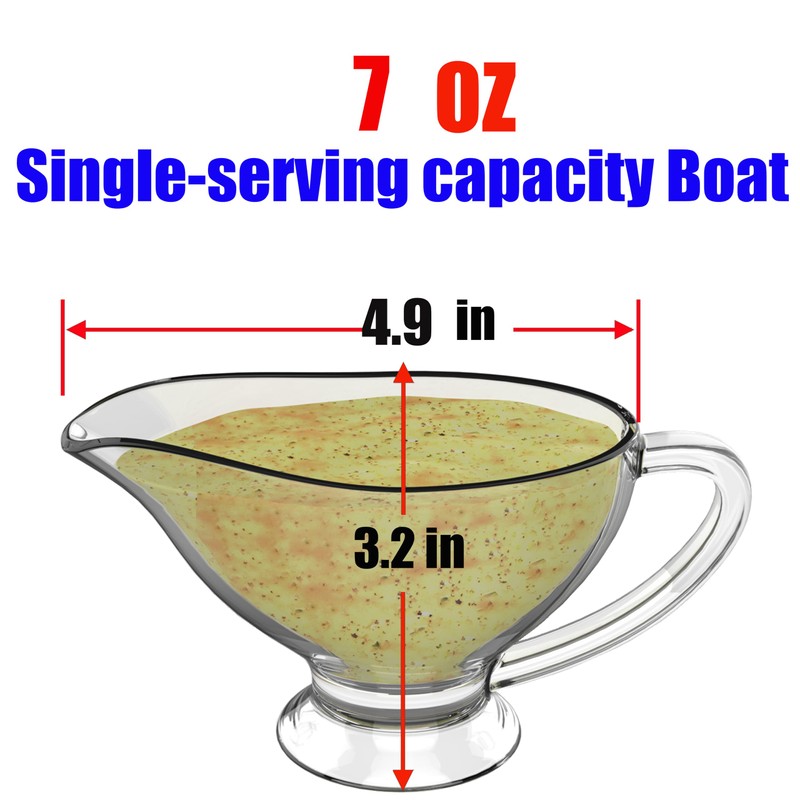 KR. LIF 2 Pack Glass Gravy Boat - Crystal Sense