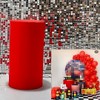 KONPON 5pc Red Cylinder Pedestal Display Covers for Birthday Parties,