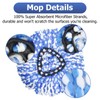 4+2pc Spin Mop Replacement Head Compatible with RinseClean 2-Tank ,