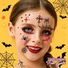 6Sheets Spider Face Gems Black Face Jewels for Women Halloween