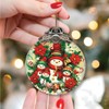 Unique Christmas Ornaments 2024: Sparkling Snowman Family in Festive Red