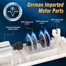 Professional Electric Knife Sharpeners with 100% Diamond Abrasives and Precision Angle Guides, Multifunctional 3-Stage Slots, Applicable to Straight Knife and Ceramic Knife