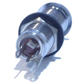 Stereo or mono guitar jack socket in chrome long body