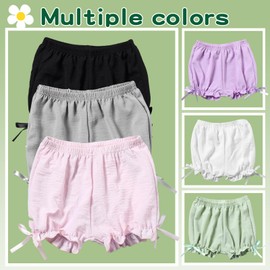Chicduo 6 Pack Girls Shorts Toddler Biker Shorts Lolita Bloomers Maid Ruffle Pumpkin Pants Shorts Kids Lantern Shorts Multicolor
