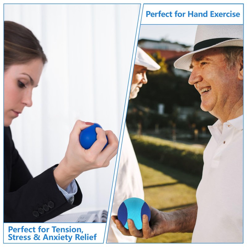 ZCOINS 4 Pcs Stress Balls for Adults, 6CM Grip Balls