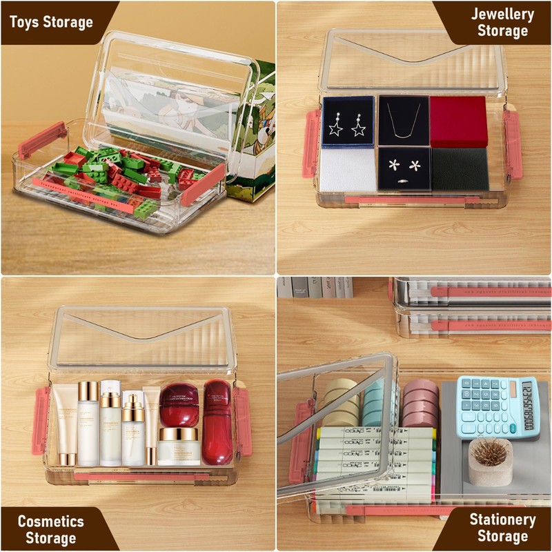 Cylogia Clear A4 Storage File Box Moisture-Proof Portable Plastic PET