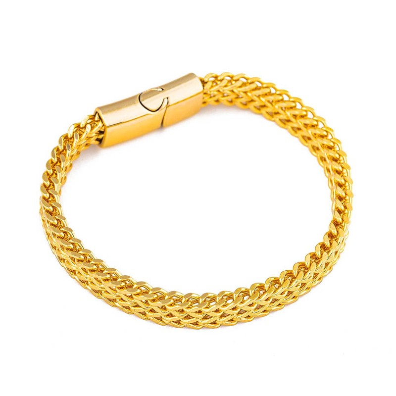 Sinalty Stainless Steel Cuban Link Bracelet Gold Silver Curb Chains