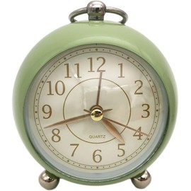 Reloj despertador clásico de doble campana, silencioso, analógico, con función de luz nocturna, funciona con pilas de metal y ABS, para recámara, mesita de noche, decoración del hogar, oficina, en