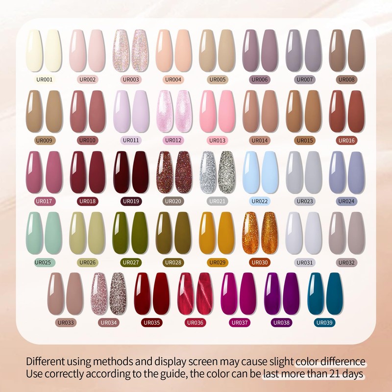 UR SUGAR UV Nagellack Set mit UV Lampe Starterset Nude,