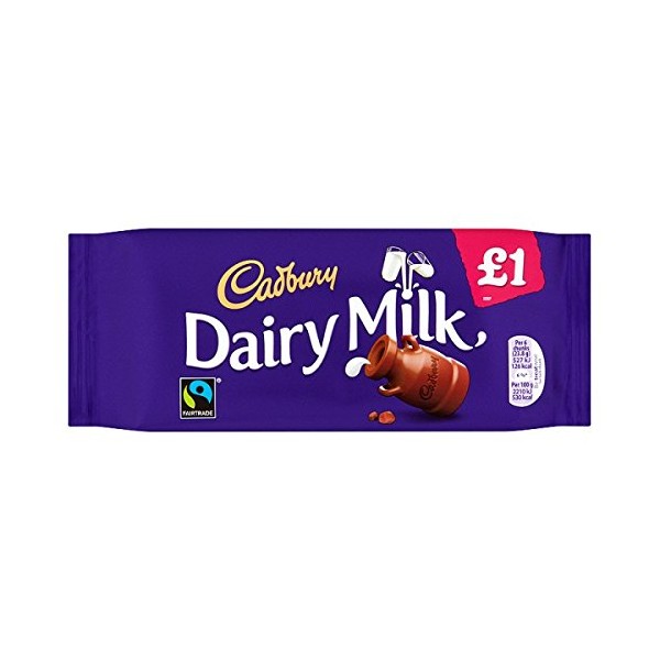 ( 17 Pack ) Cadbury Dairy Milk £1 Chocolate Bar 95g