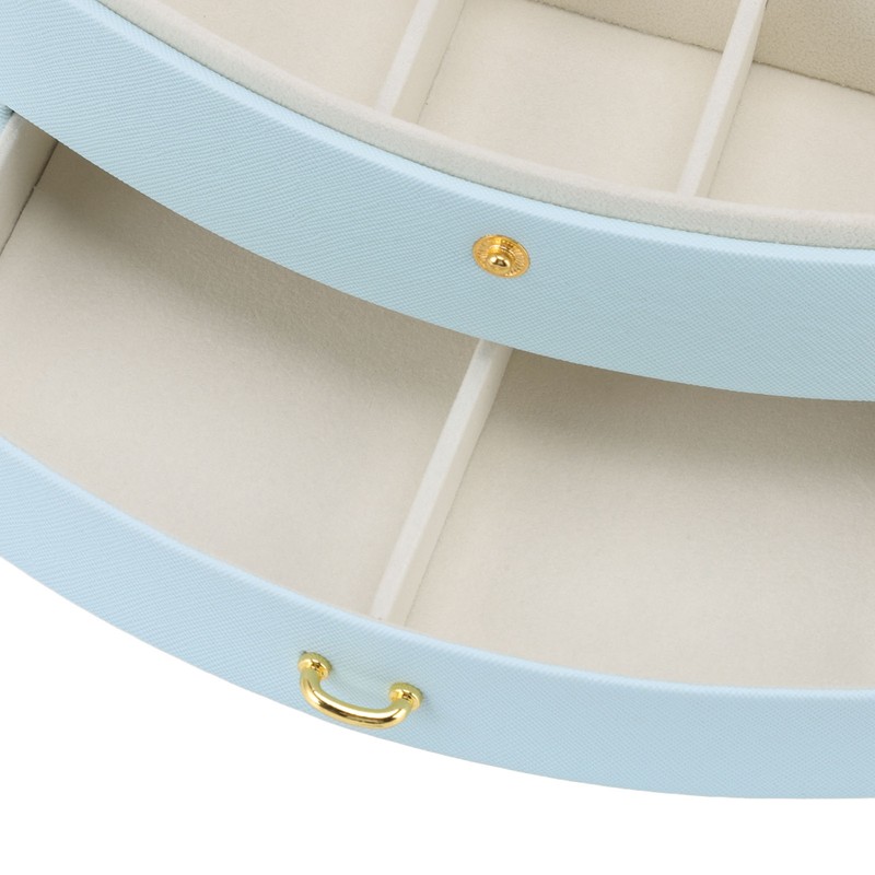 Travel Jewelry Case Portable 2 Layers PU Leather Jewelry Storage