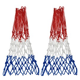 Sanung Competition Basketball Ring Net Goal Net Basketball Net All Season Weather Compatible 12 Ring 7 Sections Heavy Polyester Standard Basketball Switching Net with Carrying Bag for Outdoor Indoor