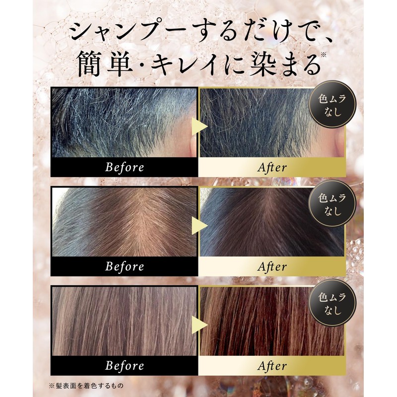 KIWABI Gray Hair Dyeing Shampoo Dark Brown 2-Piece Set Color