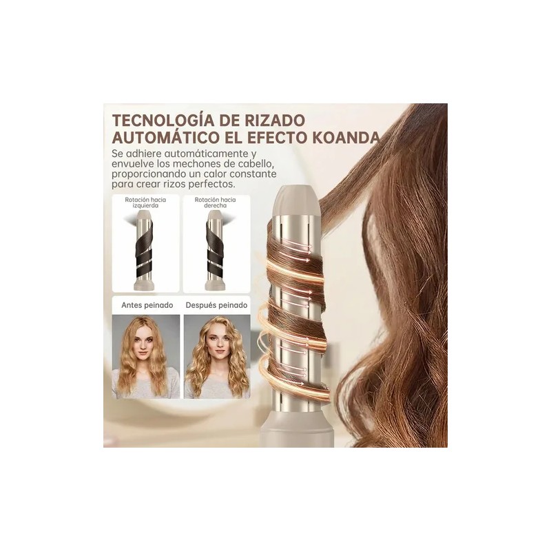 Profesional 9 En 1 Cepillo Secadora De Cabello Multifunción