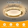 UOFUS 28W Gold LED Flush Mount Ceiling Light 12inch Modern