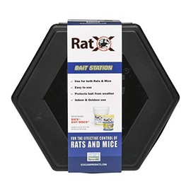 RatX EcoClear Products 620301-3D, Rodent Station, Plastic, Small Size Suitable for Mice Weatherproof Rat/Mouse Bait Box, Multi