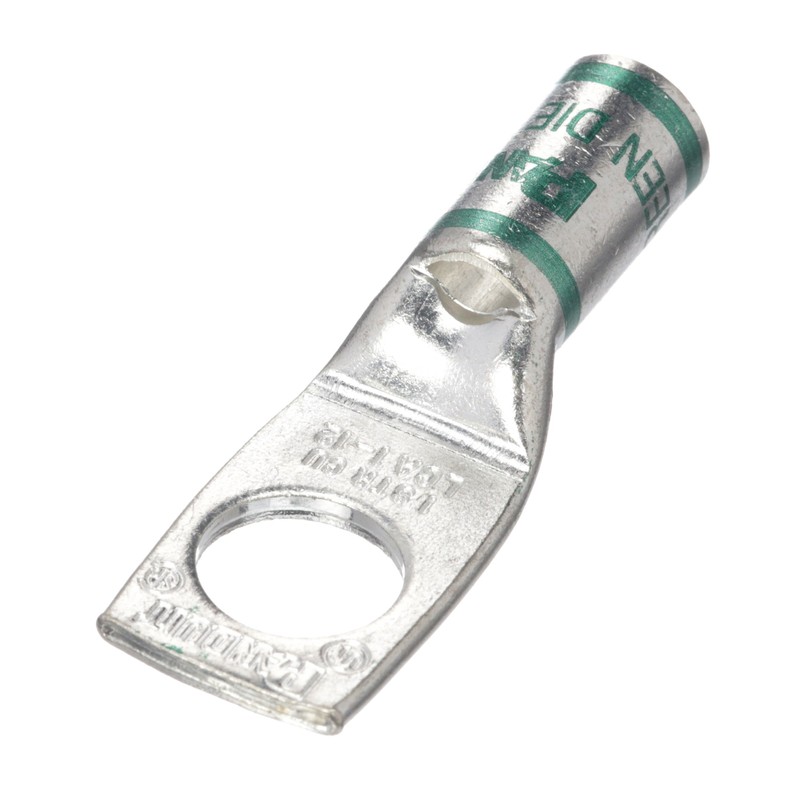Panduit LCA1-14-E Tin-Plated Copper Compression Connector Lug, One-Hole, Standard Barrel