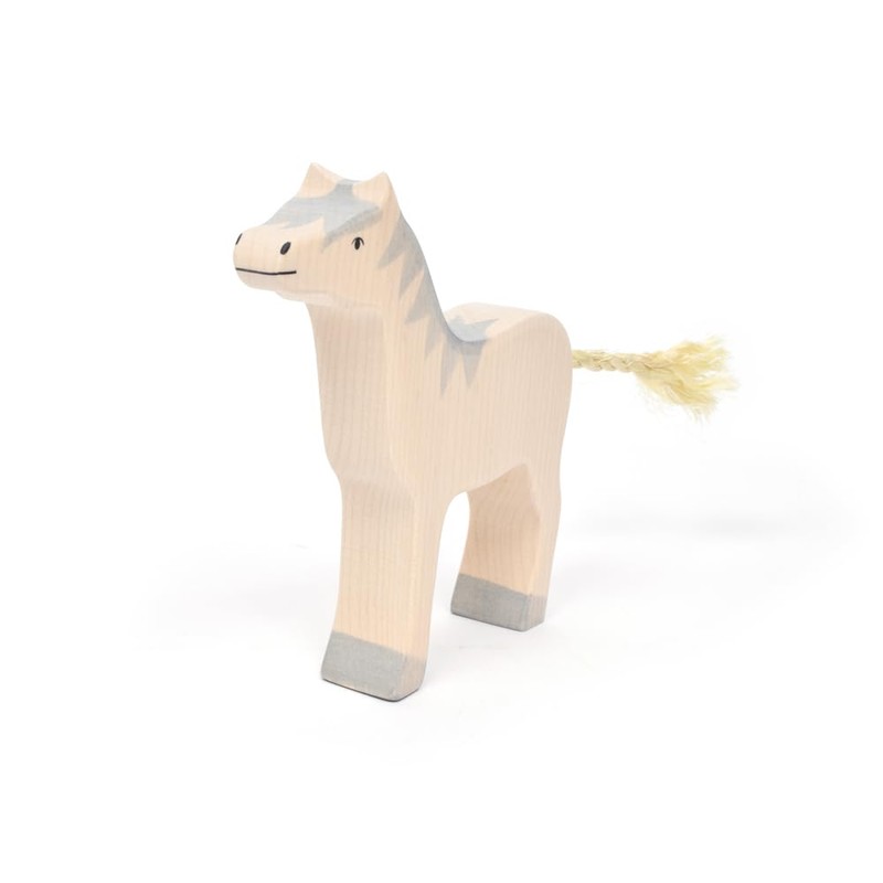 Holztiger Horse Head Raised (Grey Mane)