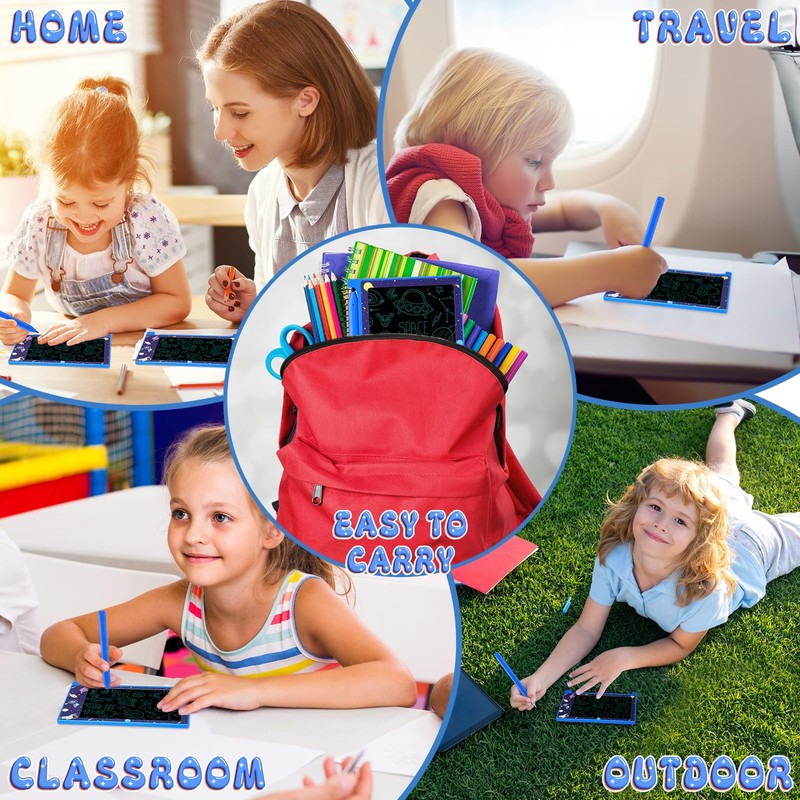 Nezyo 12 Pack Space Party Favors Mini LCD Writing Tablet