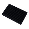 Velvet 7 Slots Ring Tray, Walfront Portable Earrings with Ring