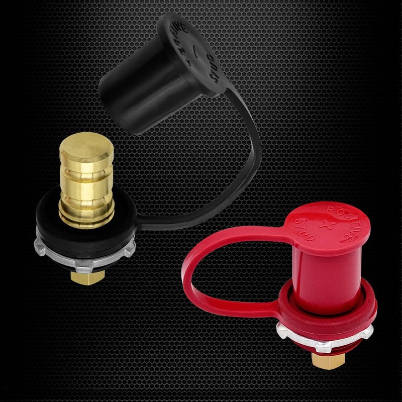 Ampper 3/8" Remote Battery Terminals, 300A Battery Jump Post Feed-Thru