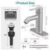 VOTON Brushed Nickel Bathroom Sink Faucet, Single Handle Stainless Steel