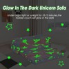 alldomess Kids Couch Extra Large,Glow in The Dark 2-in-1 Folding