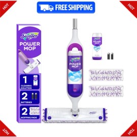 Swiffer PowerMop Kit – Multi-Surface Floor Cleaner with Pads & Solution