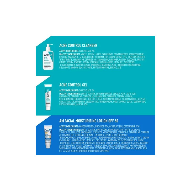 Cerave Acne Essentials Skincare Routine For Acne-prone Skin