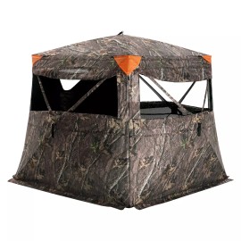 R&D Hardware 270° See-Through Hunting Blind, Pop-Up Ground Blind for 4-5 Persons, Portable De - 71 in