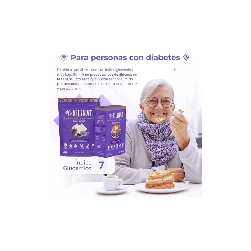 Endulzante Natural Xilinat, Xilitol, Xylitol 454 G