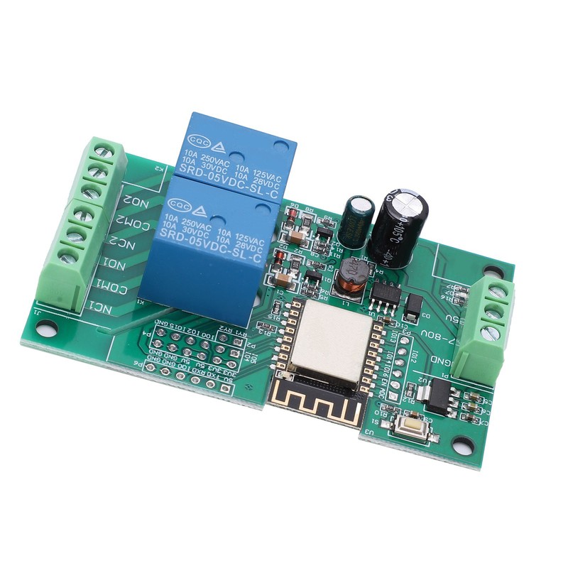 Wi Fi Relay Module DualChannel PCB DC 880V for ESP8266