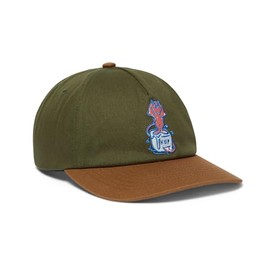 HUF Melt 5-Panel Snapback Hat – Men’s Cotton Streetwear Cap with Embroidered Artwork and Adjustable Snapback Fit – Green