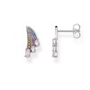 Thomas Sabo H2101-348-7 Colourful Hummingbird Wings Stud Earrings Silver, Precious