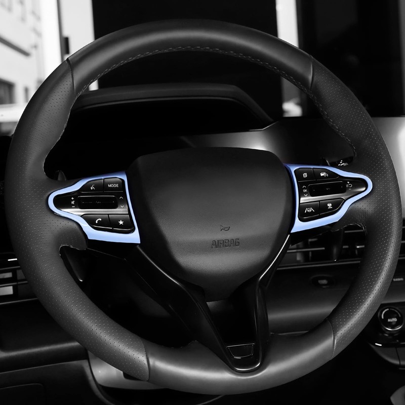 FUEISOF Steering Wheel Knob Cover Blue for Hyundai i20 N,