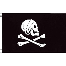 Trade Winds 3x5 Pirate Captain Avery Every Black Flag Super Poly Flag 3'x5' Super Polyester Fade Resistant Premium