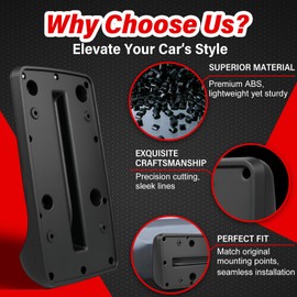 1PC Heavy - Duty Black ABS Rear License Plate Mounting Frame - Engineered to Securely Relocate Plates on 1997-2006 Jeep Wrangler TJ - Perfect for Rough Trails & Daily Drives #55174994