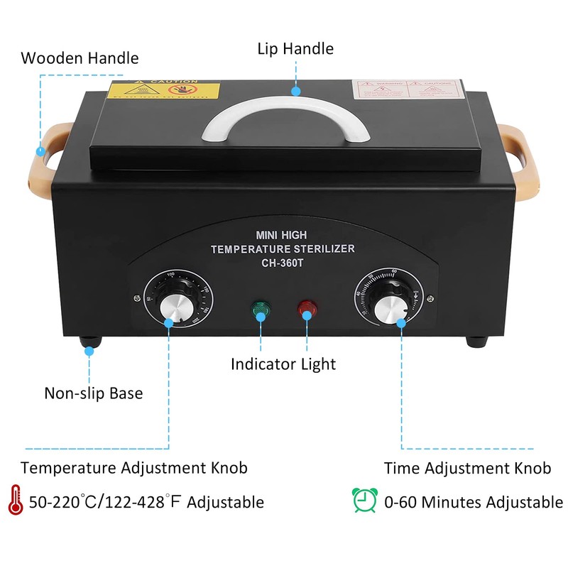 QUTUNI High Temperature Metal Tool Cleaning Box, 1.5L Dry Heat